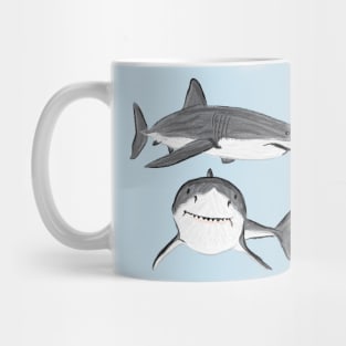 Artwork of a Great White Shark V Mug